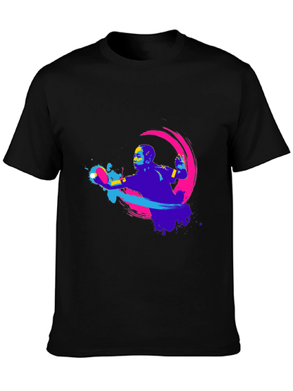 Modern Graphic Tee - Table Tennis Design