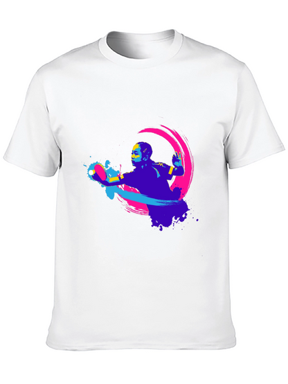 Modern Graphic Tee - Table Tennis Design