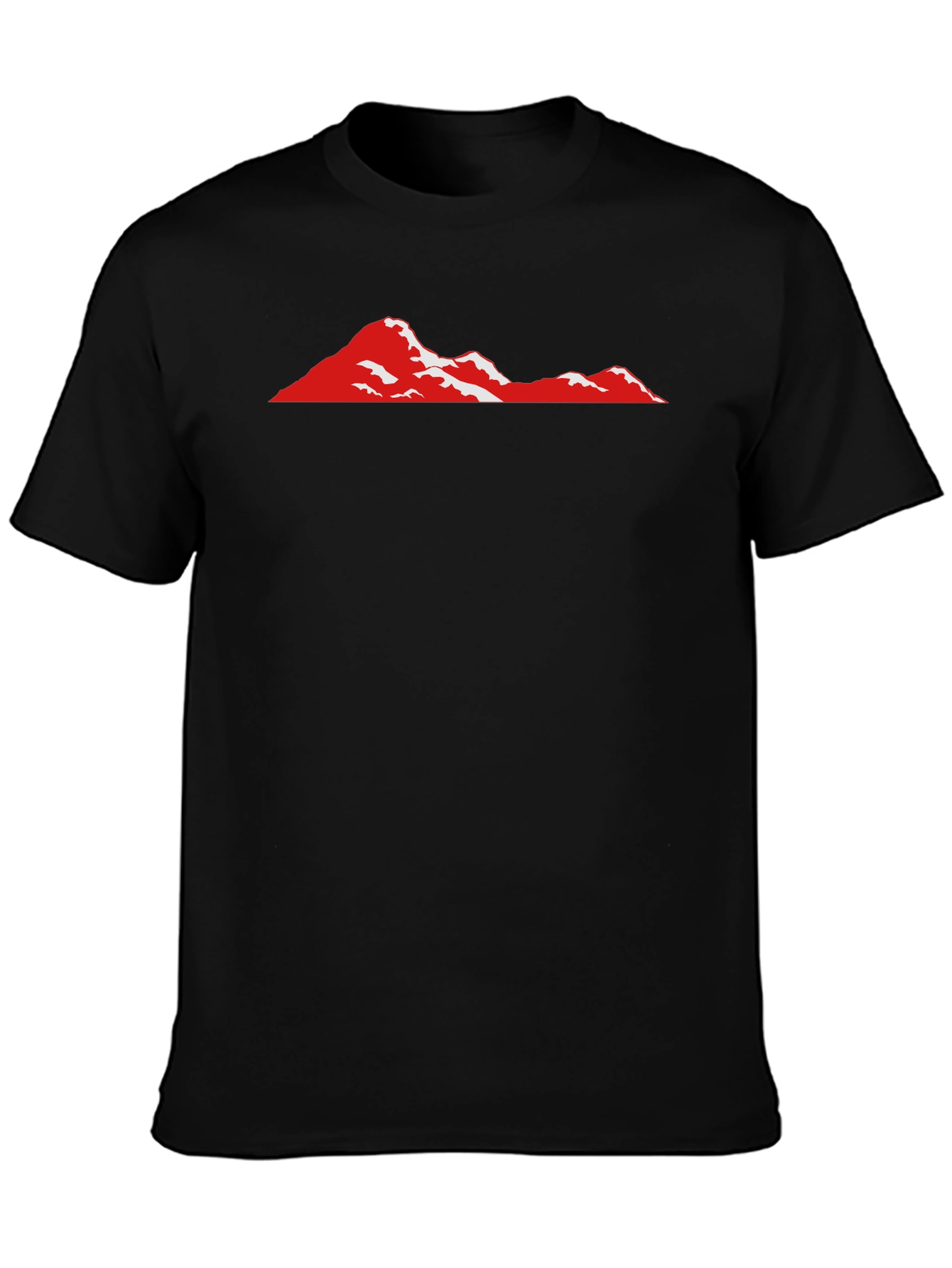 Red Mountain Graphic Black T-Shirt