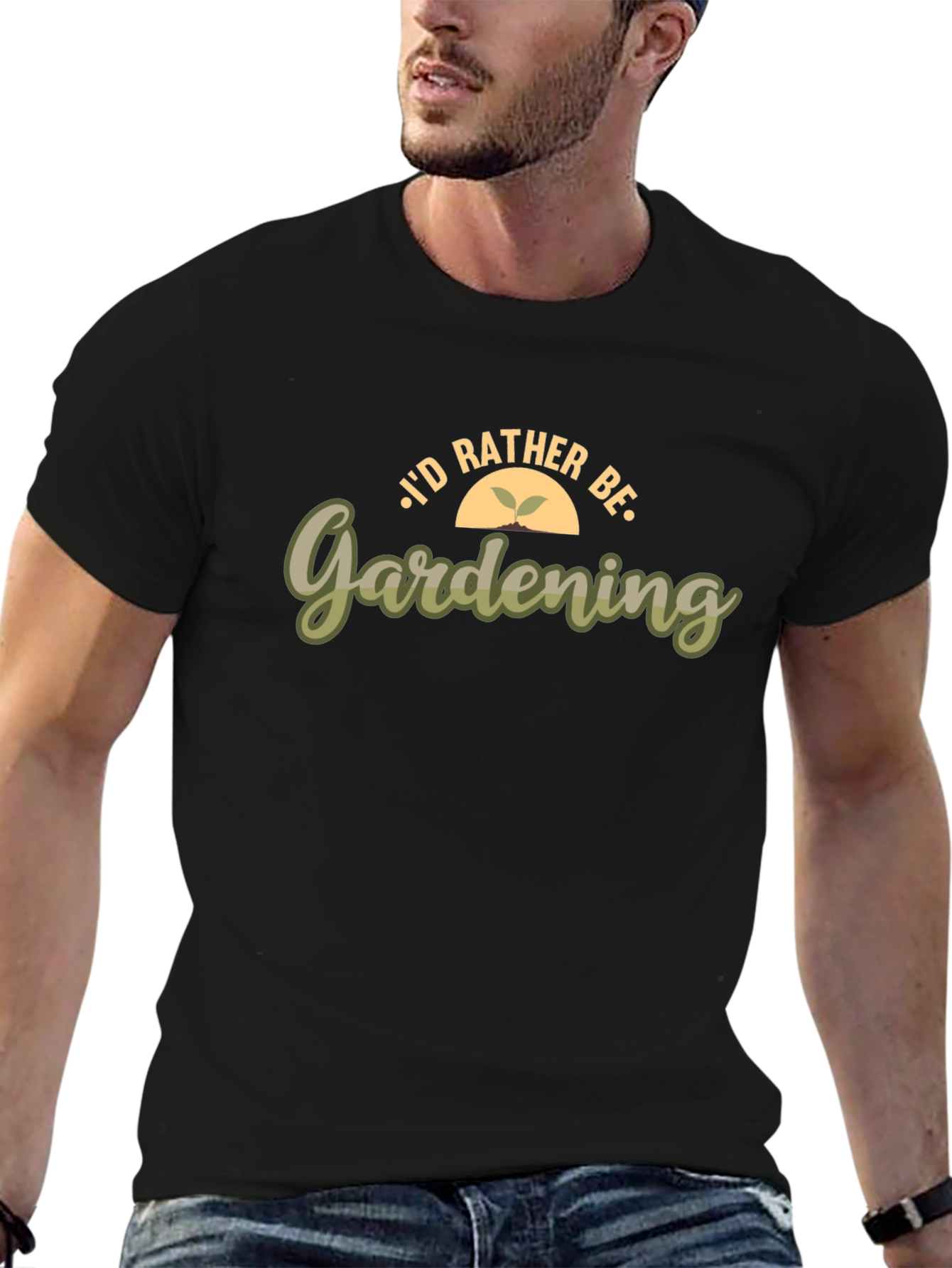 Gardening Enthusiast T-Shirt - Black