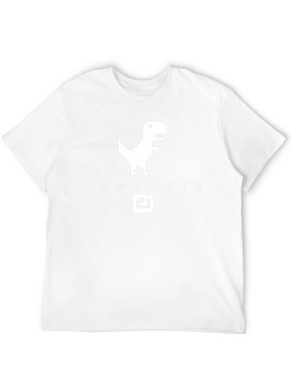 Game Over Dinosaur Graphic Tee - Black