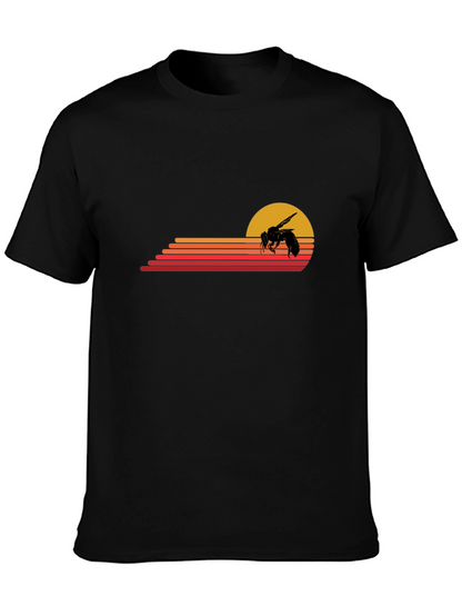 Retro Bee Sunset Graphic T-Shirt