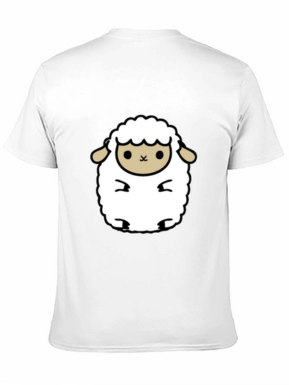 Cute Sheep Graphic Black T-Shirt