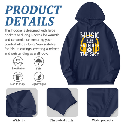 Music Fathoms The Sky Headphone Hoodie