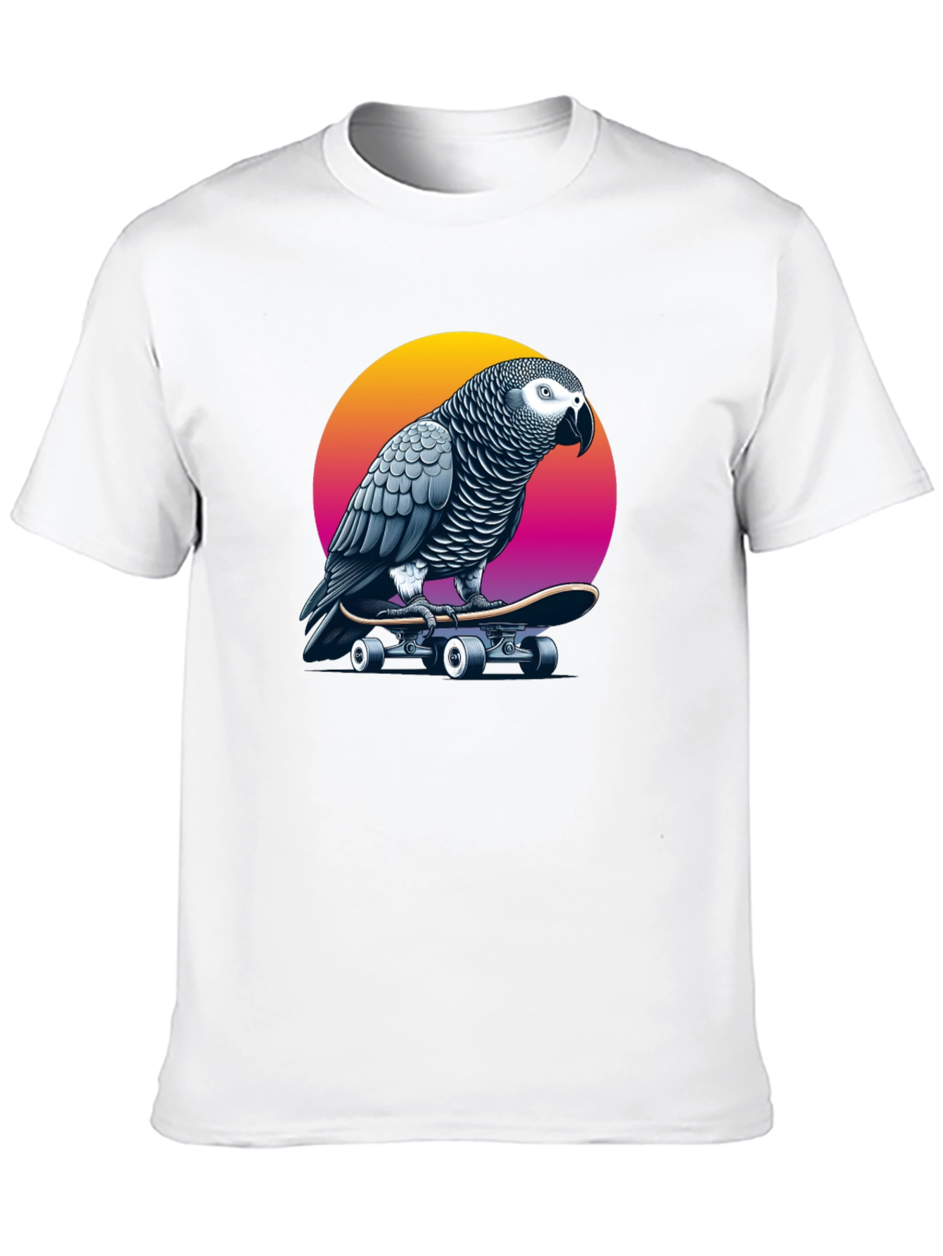 Parrot Skateboard T-Shirt - Unique Graphic Tee