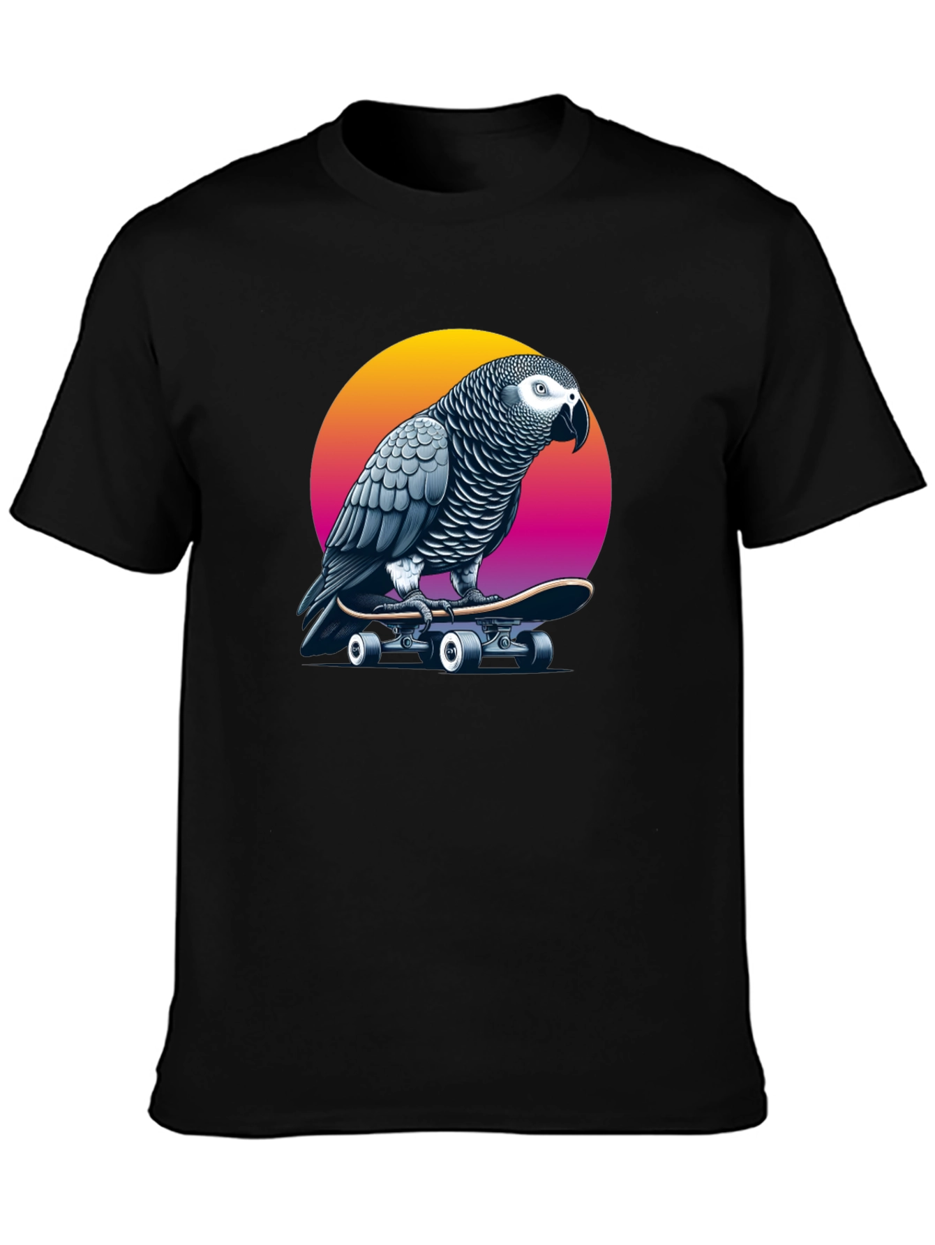 Parrot Skateboard T-Shirt - Unique Graphic Tee