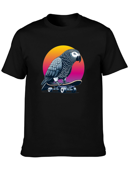 Parrot Skateboard T-Shirt - Unique Graphic Tee
