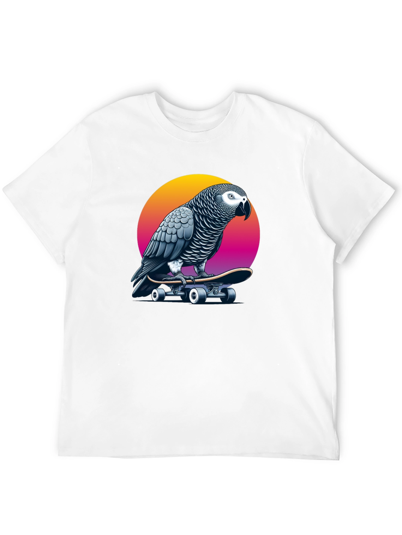Parrot Skateboard T-Shirt - Unique Graphic Tee