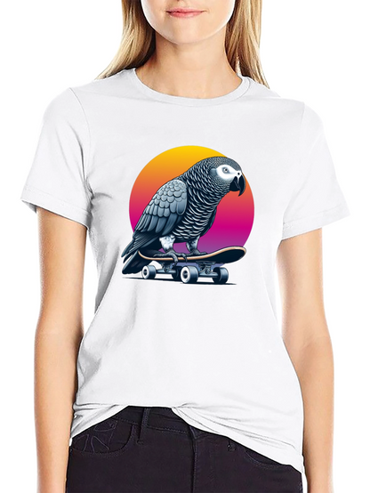 Parrot Skateboard T-Shirt - Unique Graphic Tee