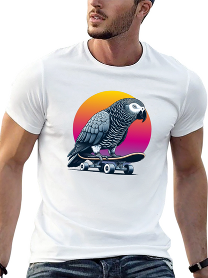 Parrot Skateboard T-Shirt - Unique Graphic Tee
