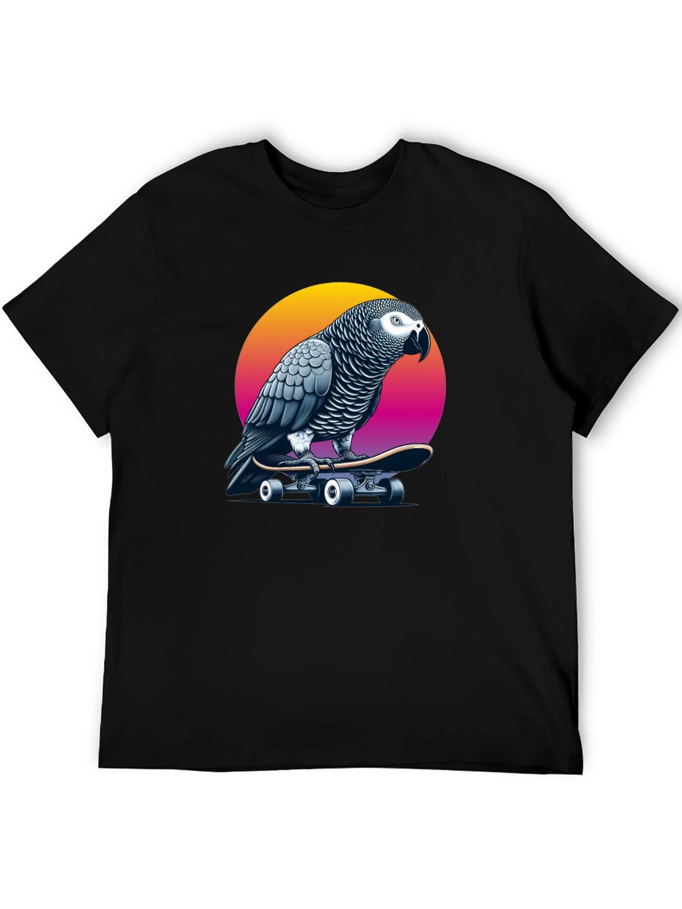 Parrot Skateboard T-Shirt - Unique Graphic Tee