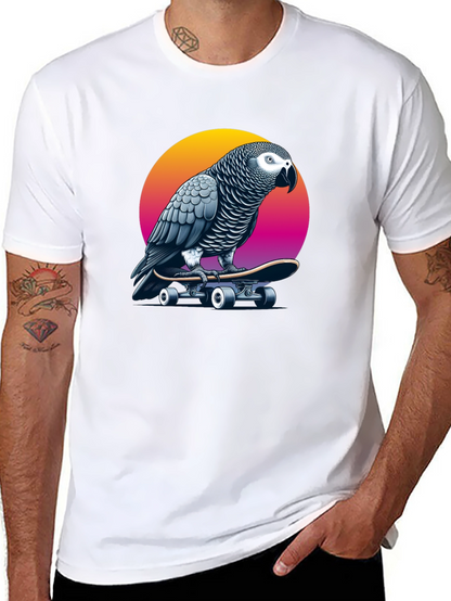 Parrot Skateboard T-Shirt - Unique Graphic Tee
