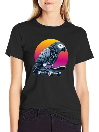 Parrot Skateboard T-Shirt - Unique Graphic Tee
