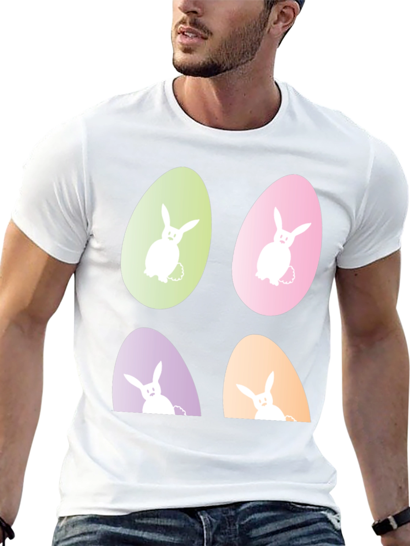 Easter Bunny Egg Graphic Tee - Fun Holiday Apparel