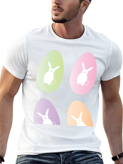 Easter Bunny Egg Graphic Tee - Fun Holiday Apparel