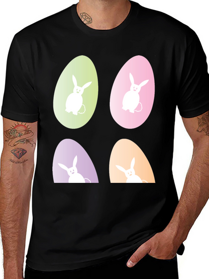 Easter Bunny Egg Graphic Tee - Fun Holiday Apparel