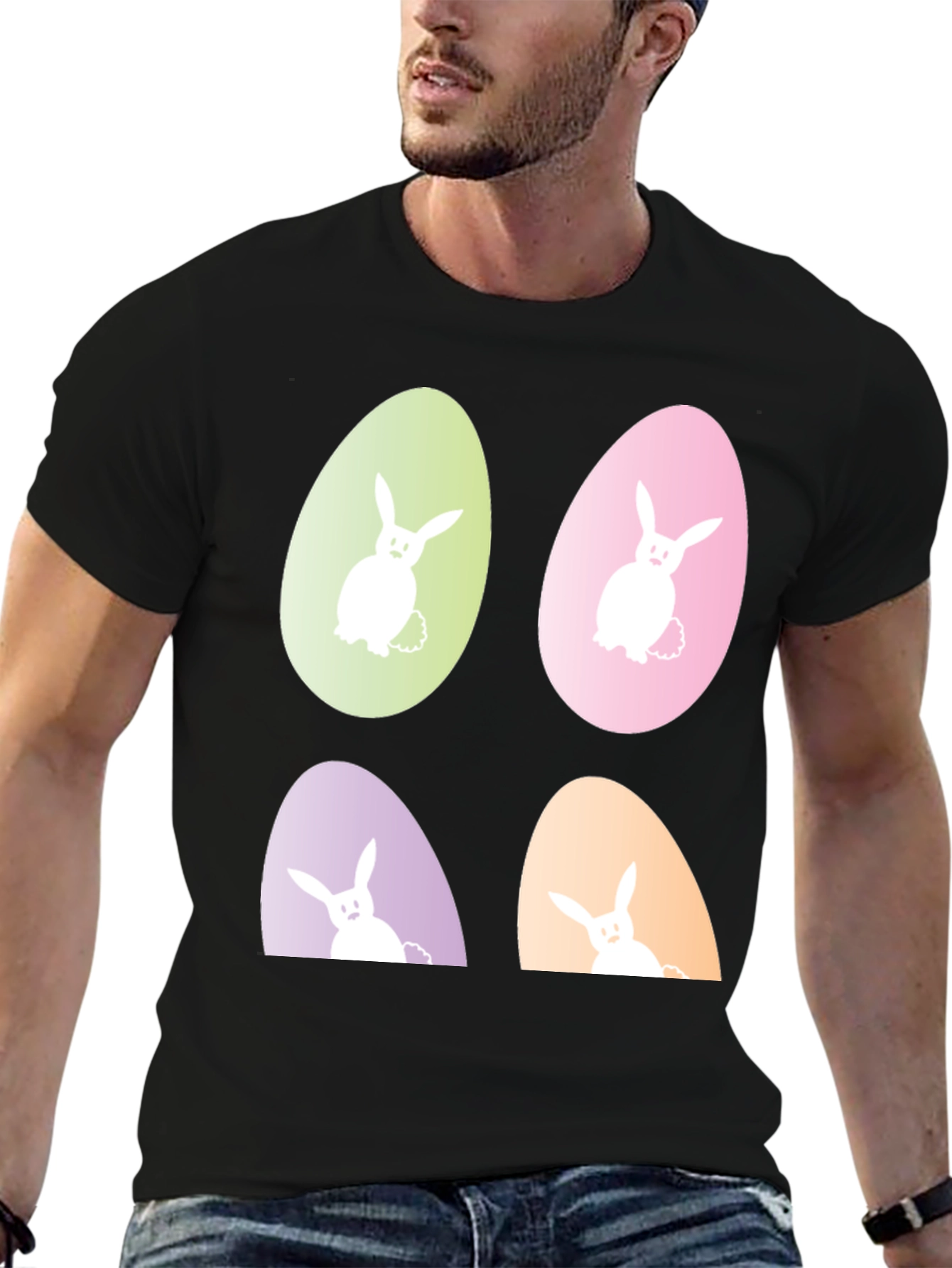 Easter Bunny Egg Graphic Tee - Fun Holiday Apparel