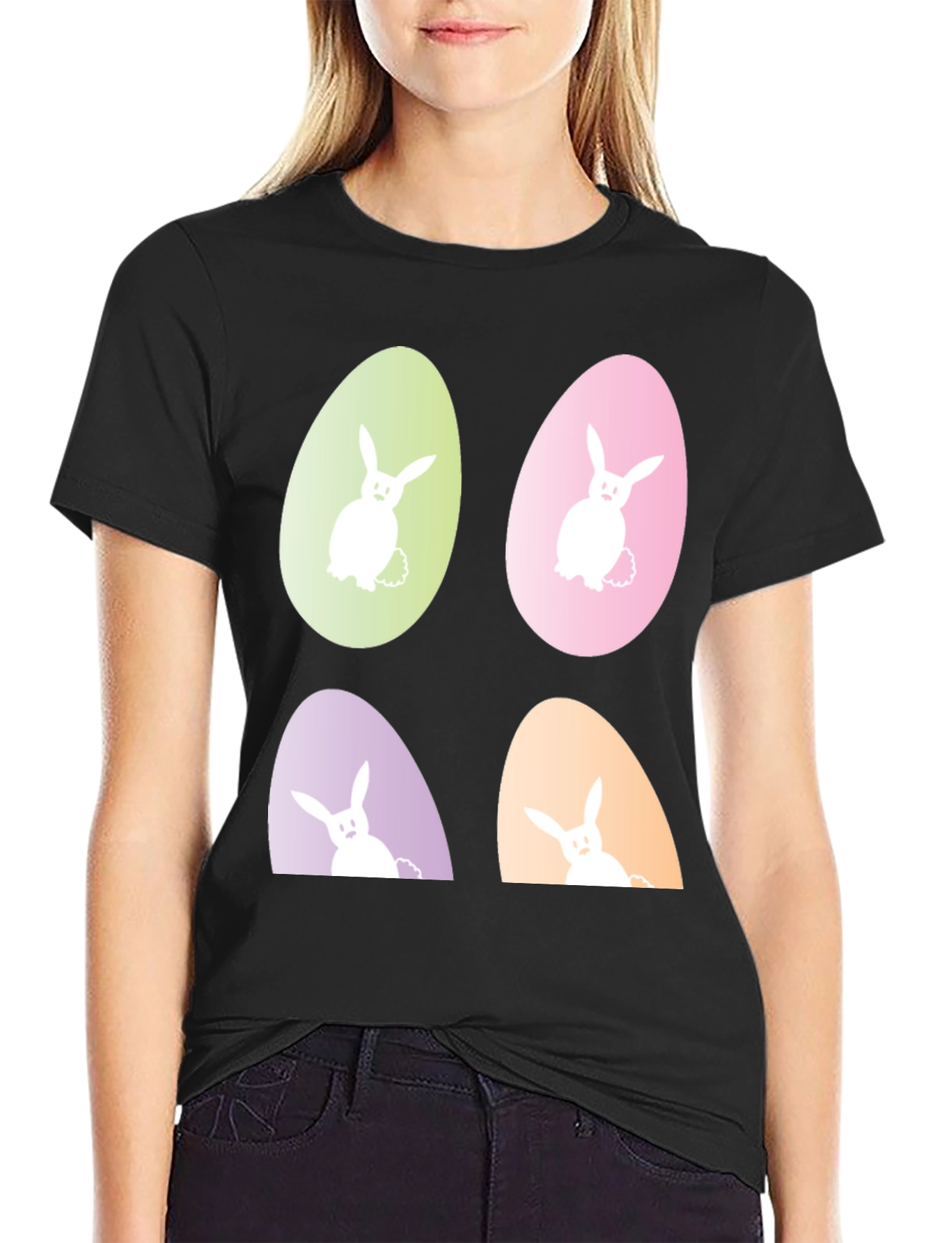 Easter Bunny Egg Graphic Tee - Fun Holiday Apparel