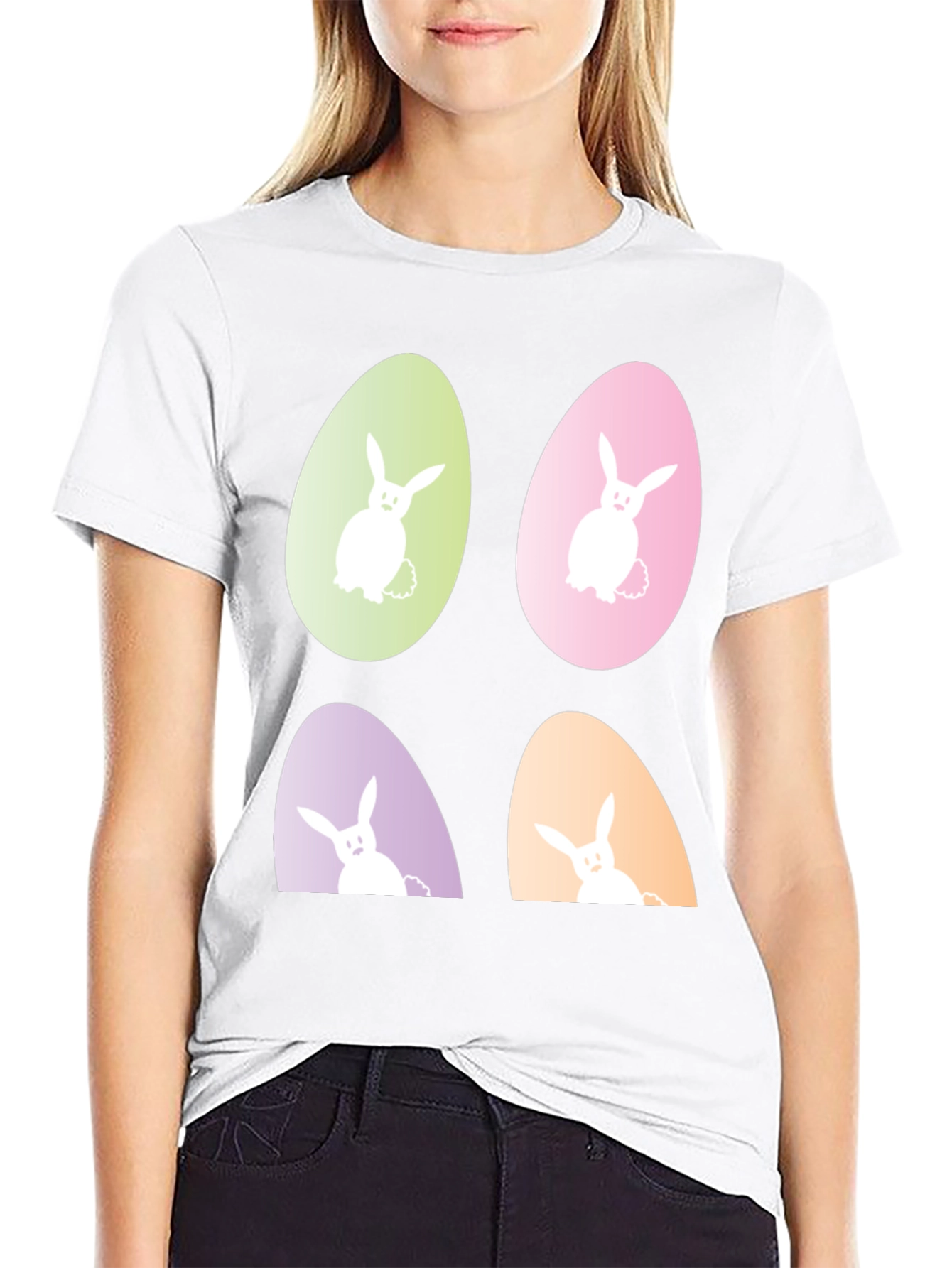 Easter Bunny Egg Graphic Tee - Fun Holiday Apparel