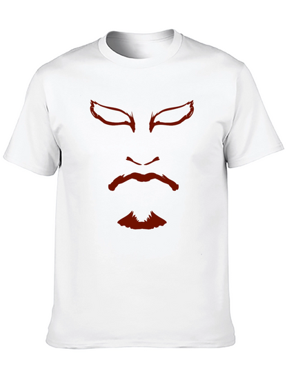 Samurai Mask Graphic Tee - Black Cotton T-Shirt