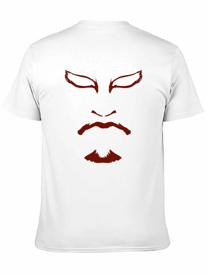 Samurai Mask Graphic Tee - Black Cotton T-Shirt