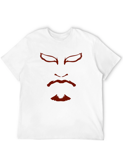 Samurai Mask Graphic Tee - Black Cotton T-Shirt