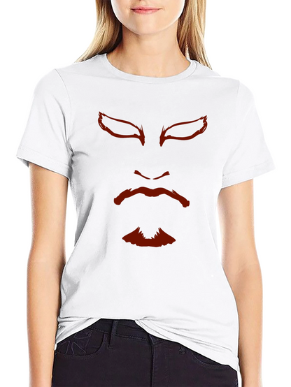 Samurai Mask Graphic Tee - Black Cotton T-Shirt