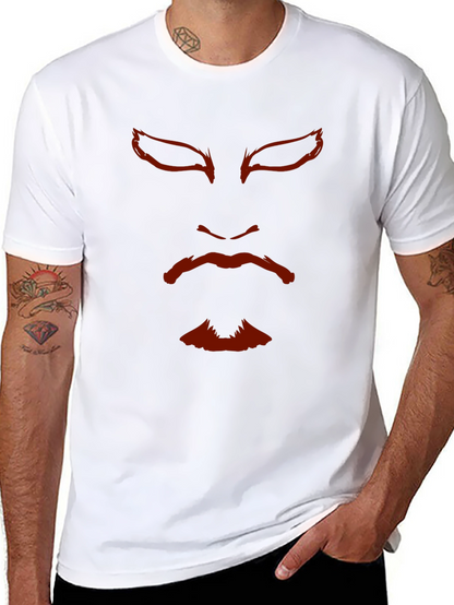 Samurai Mask Graphic Tee - Black Cotton T-Shirt