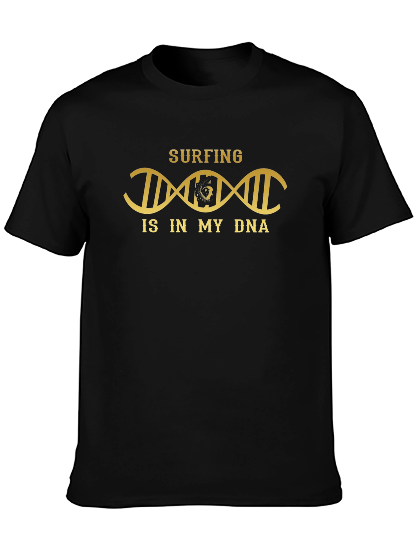 Surfing DNA T-Shirt - Black Graphic Tee
