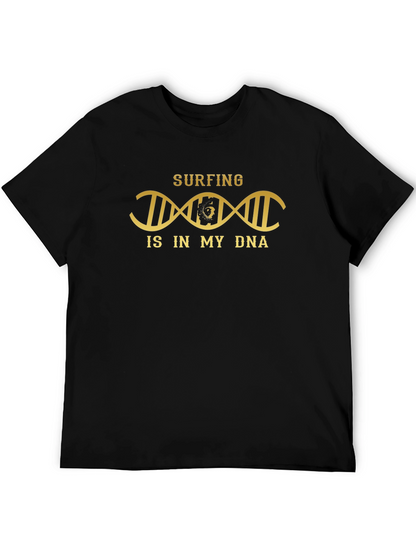 Surfing DNA T-Shirt - Black Graphic Tee