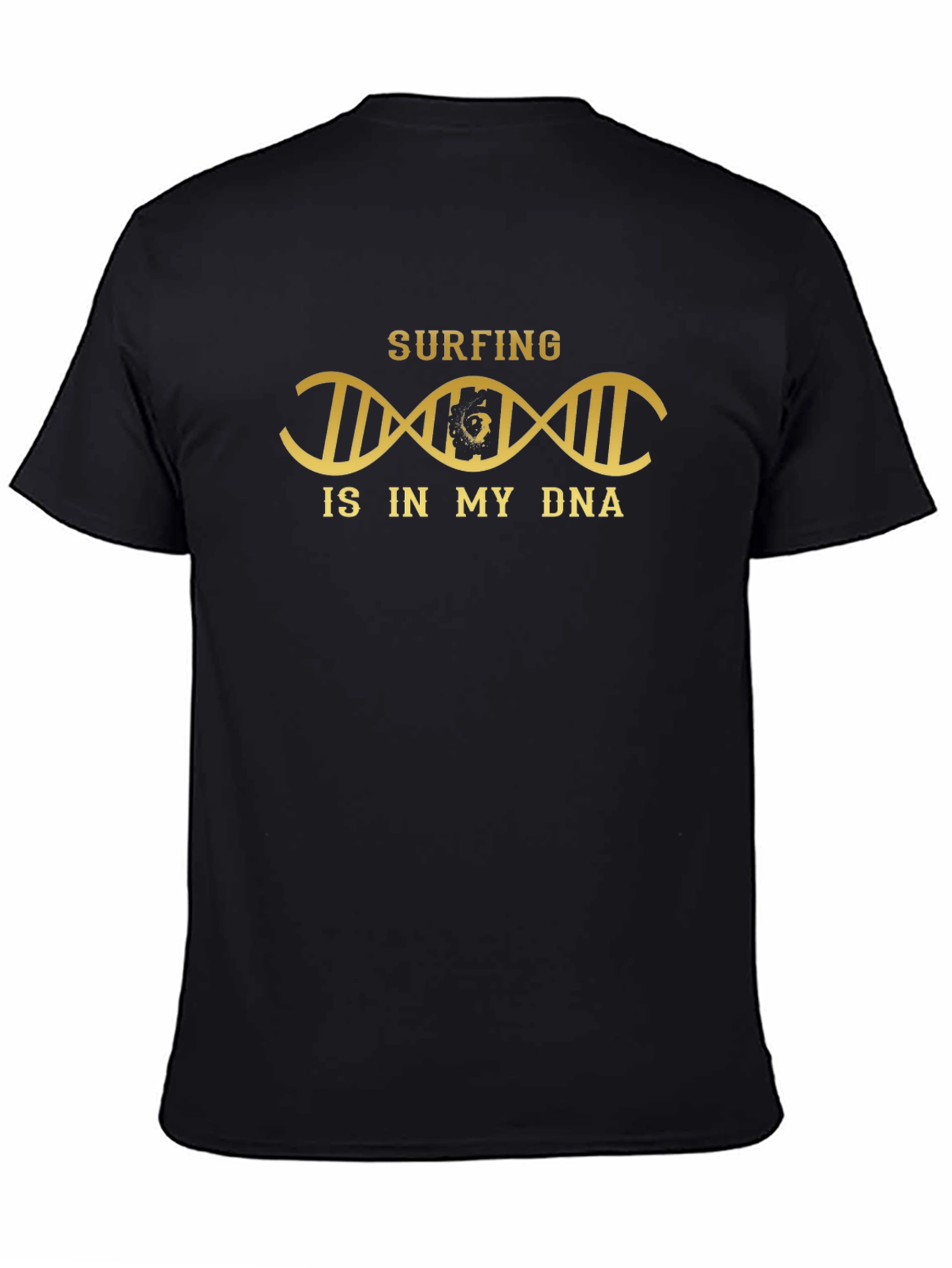 Surfing DNA T-Shirt - Black Graphic Tee