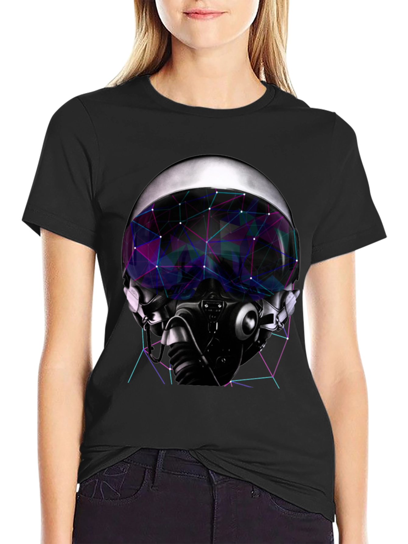 Cyber Pilot Graphic Tee - Futuristic Design