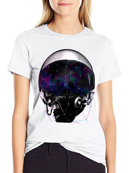 Cyber Pilot Graphic Tee - Futuristic Design