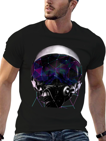 Cyber Pilot Graphic Tee - Futuristic Design