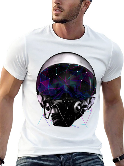 Cyber Pilot Graphic Tee - Futuristic Design