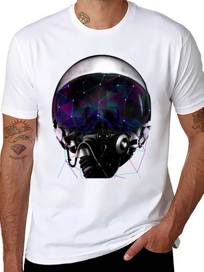 Cyber Pilot Graphic Tee - Futuristic Design