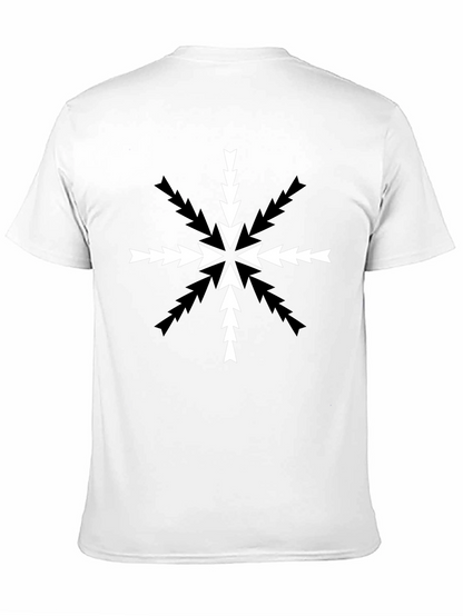 Arrow Snowflake Graphic Tee - Black Cotton Blend