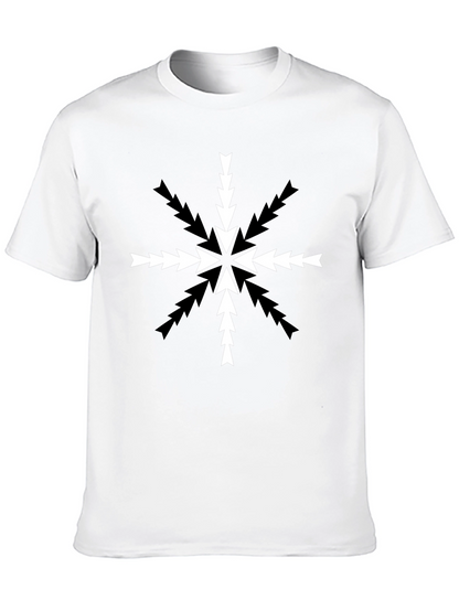 Arrow Snowflake Graphic Tee - Black Cotton Blend