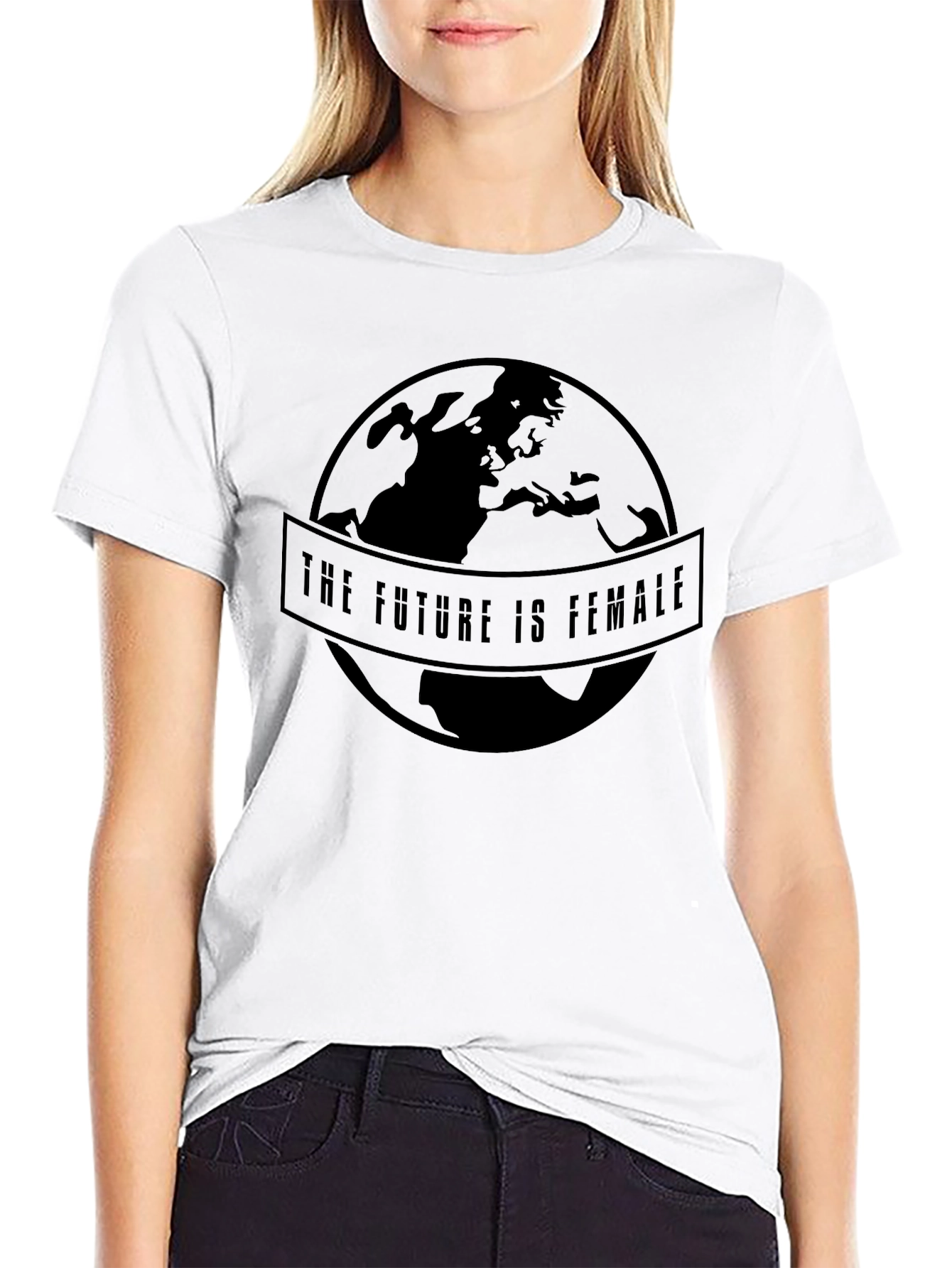 The Future is Female Black Graphic T-Shirt