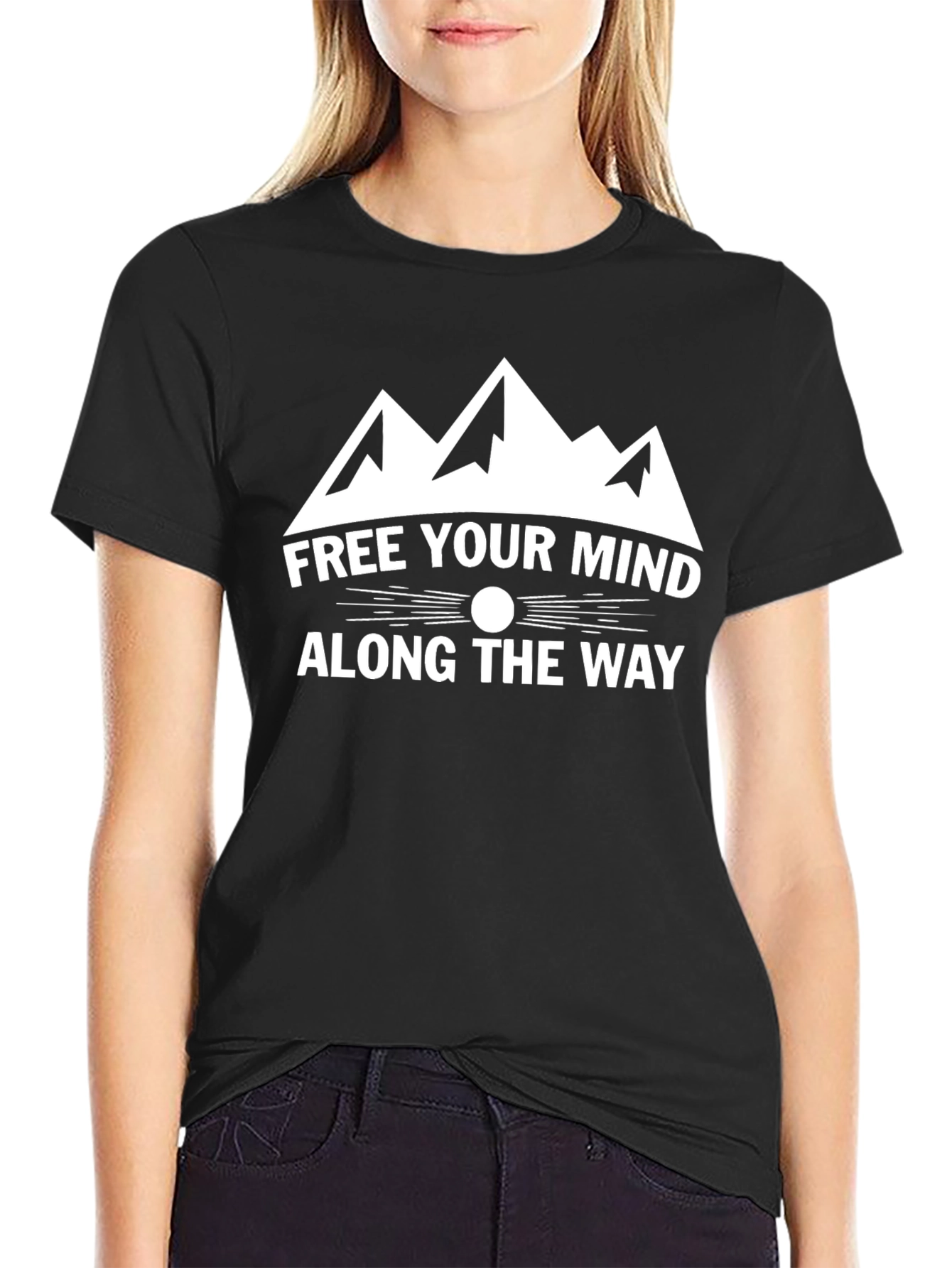 Free Your Mind Graphic Tee - Black Cotton Shirt