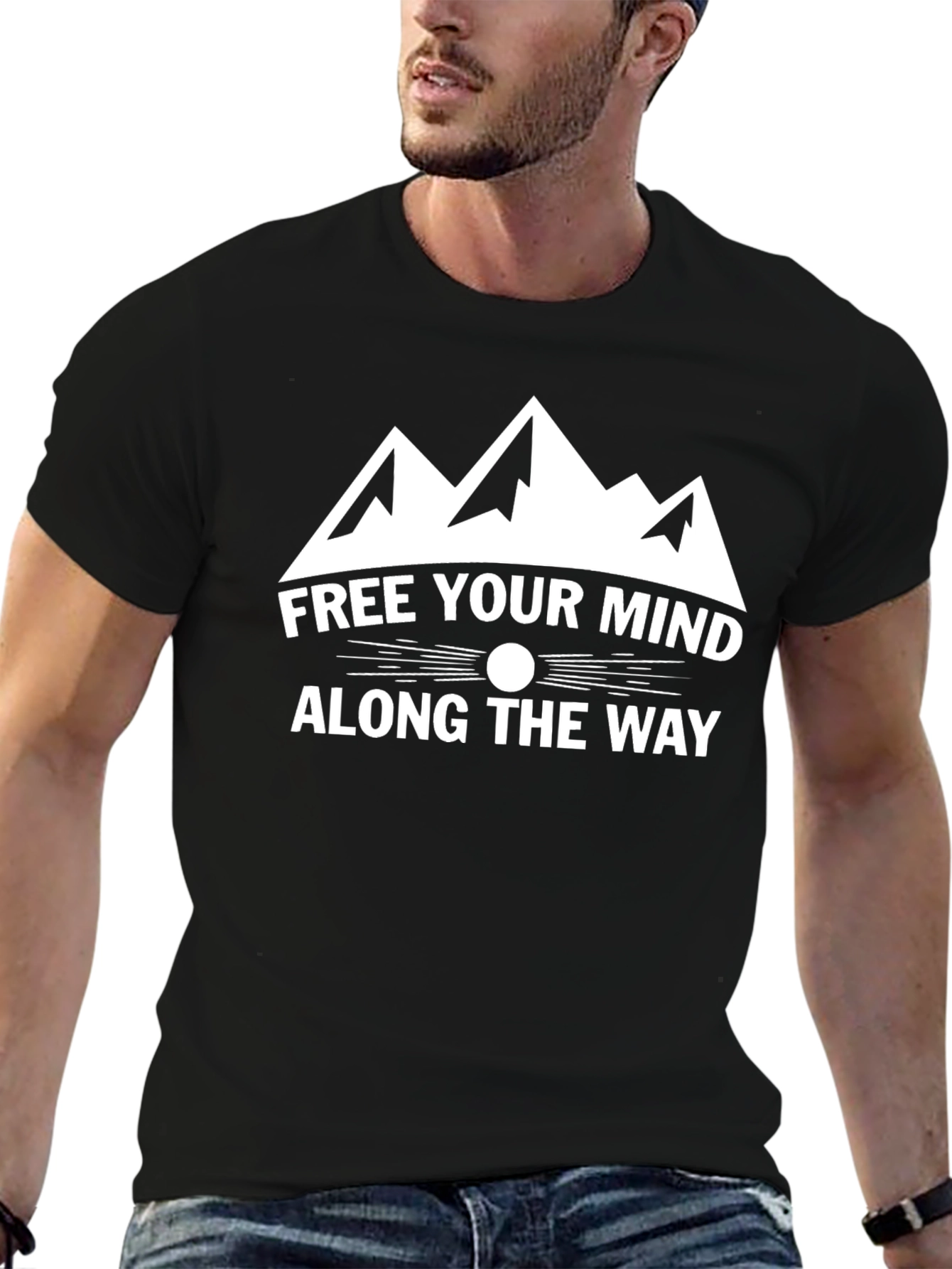 Free Your Mind Graphic Tee - Black Cotton Shirt