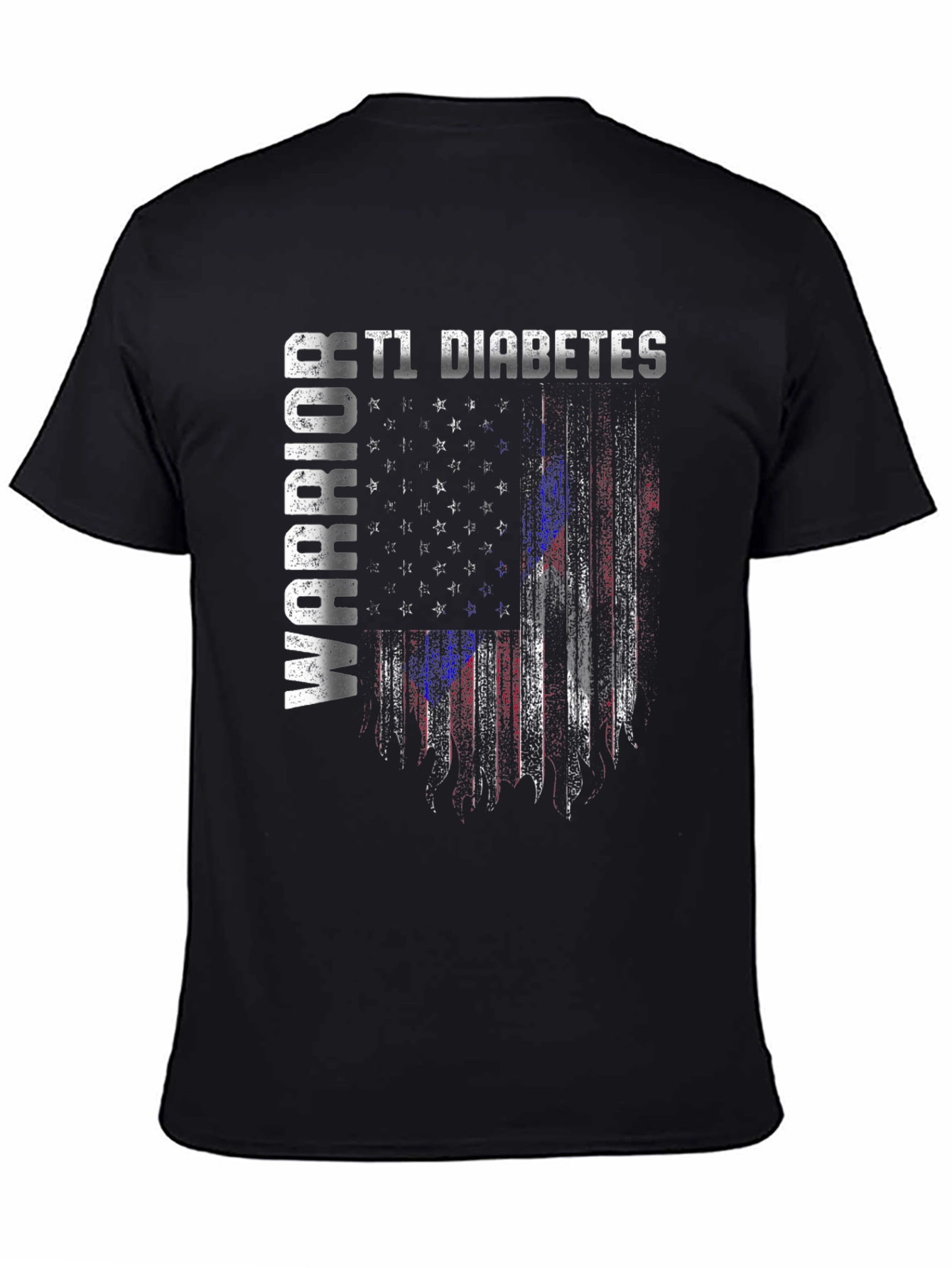 T1 Diabetes Warrior Flag Graphic Tee