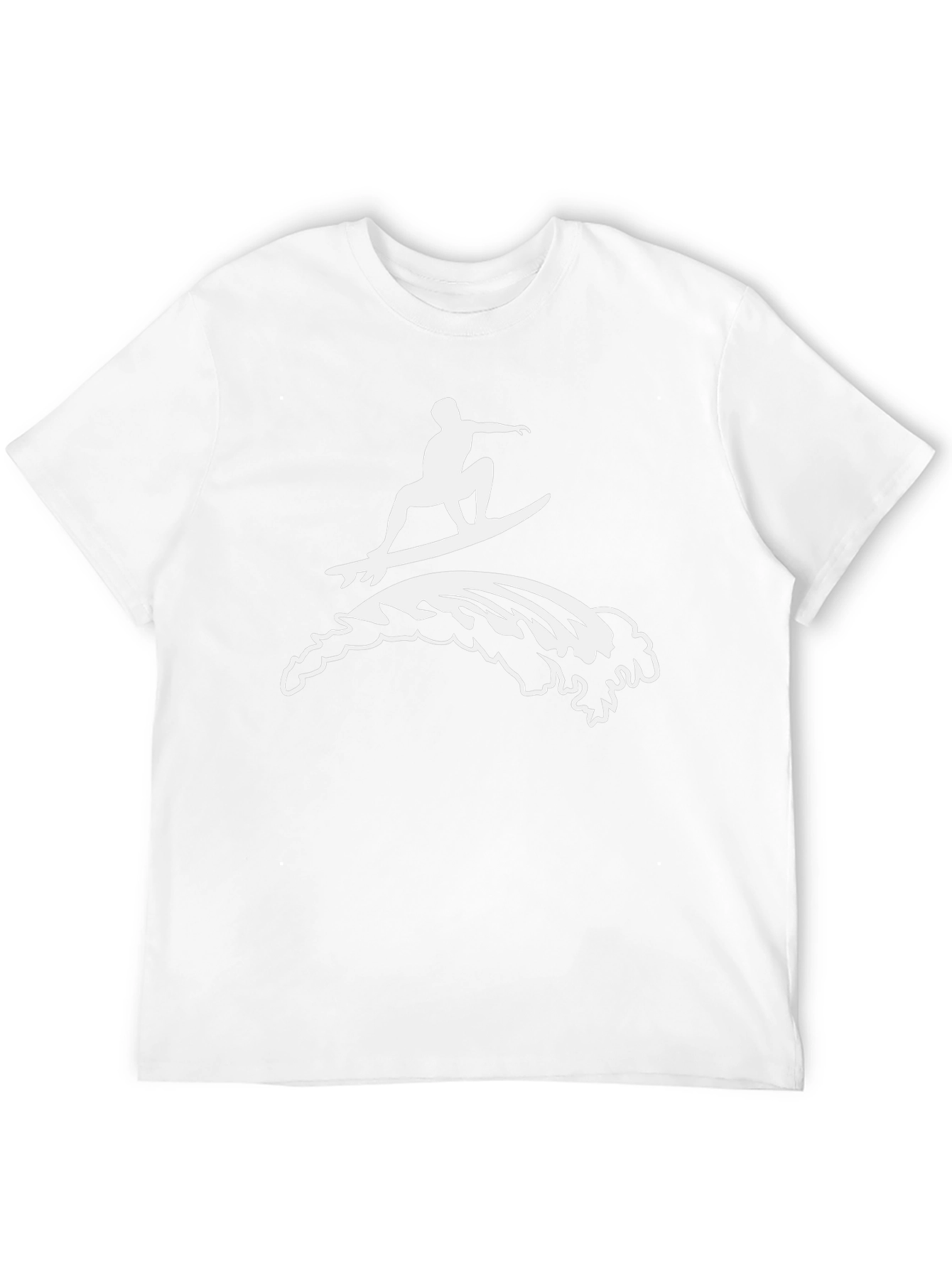 Surfing Wave Graphic T-Shirt - Black Cotton Tee