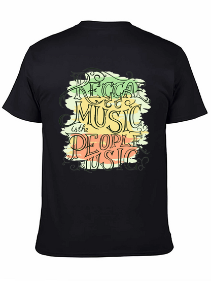 Reggae Music Graphic Black T-Shirt