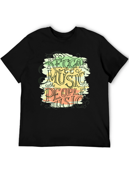 Reggae Music Graphic Black T-Shirt