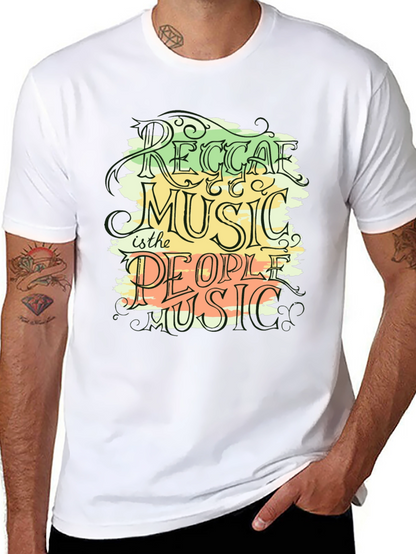 Reggae Music Graphic Black T-Shirt
