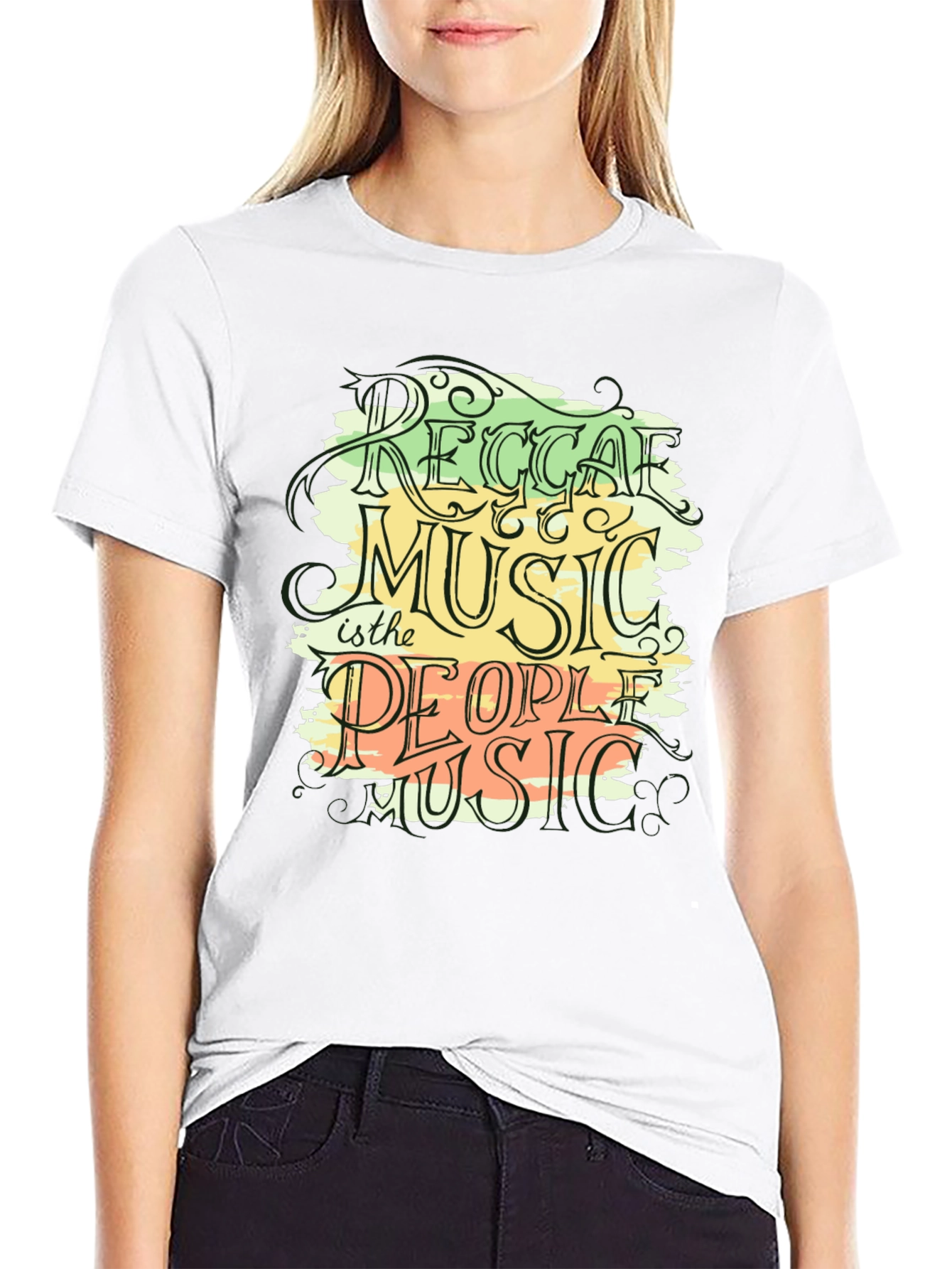 Reggae Music Graphic Black T-Shirt