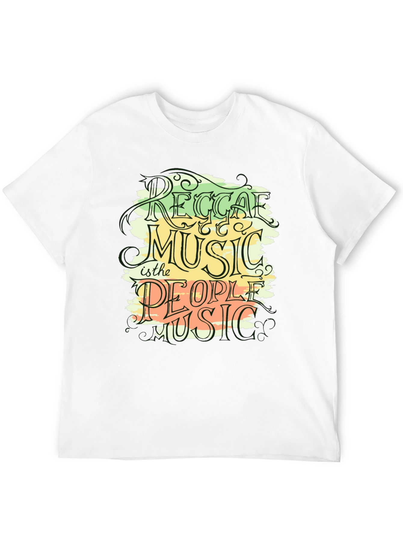 Reggae Music Graphic Black T-Shirt