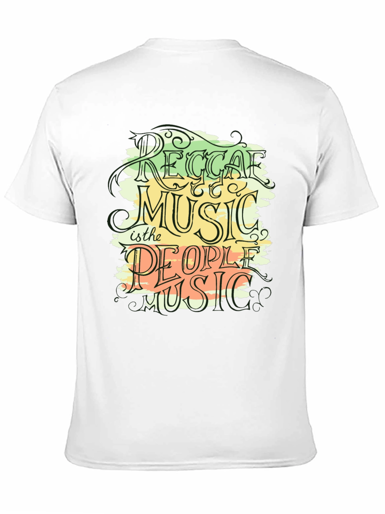 Reggae Music Graphic Black T-Shirt