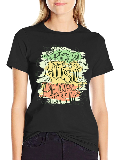 Reggae Music Graphic Black T-Shirt
